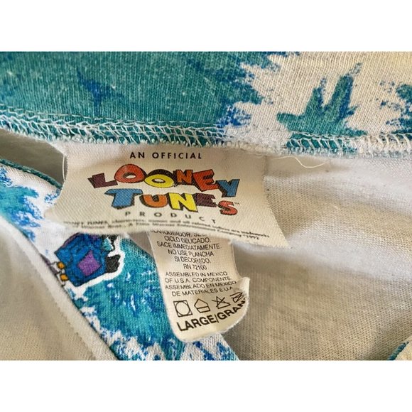Looney Tunes 1994 Sun Sportswear Large Shirt Vintage Daffy Duck Tweety Bugs READ - Picture 4 of 16